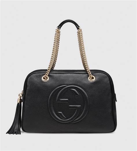 pochette gucci bandoulière|Gucci leather shoulder bag.